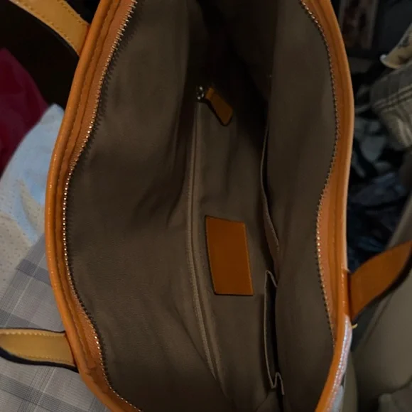 Coach Brown and Tan Signature Tote - Picture 4 of 5